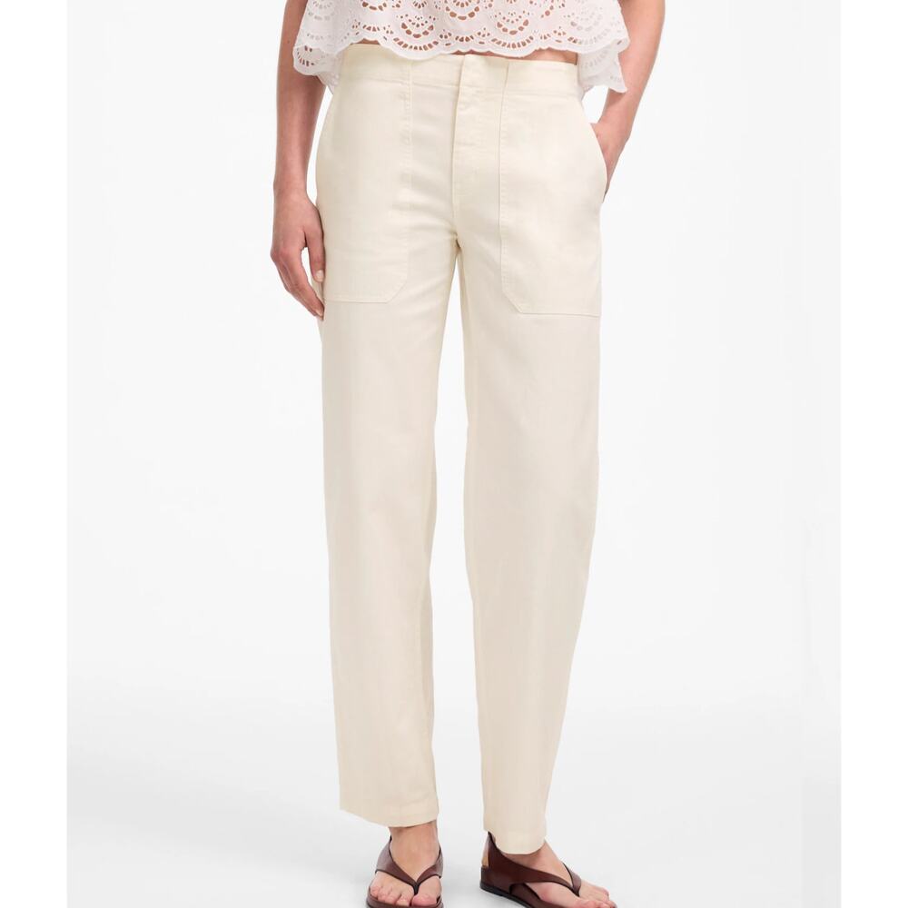 Madewell Women's Tapered Leg Utility Cotton Chino Pants Khaki 29 New